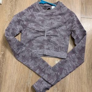 Gymshark Adapt Camo Seamless Long Sleeve Crop Top